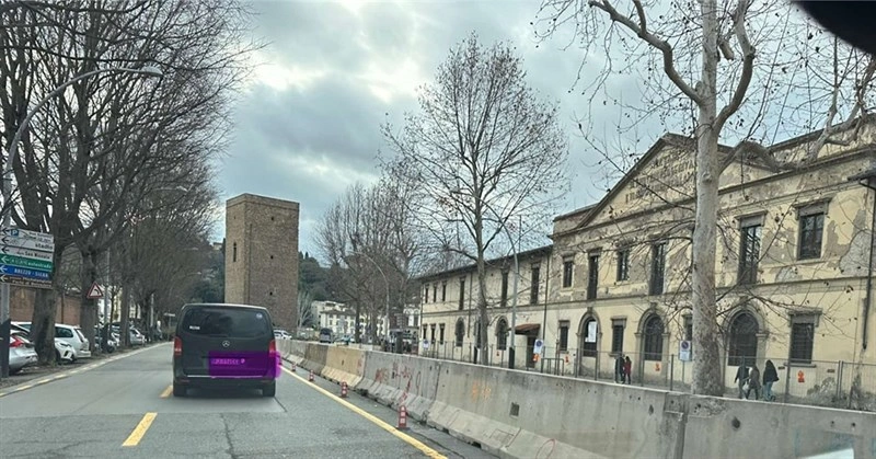 I lavori in viale Giovine Italia