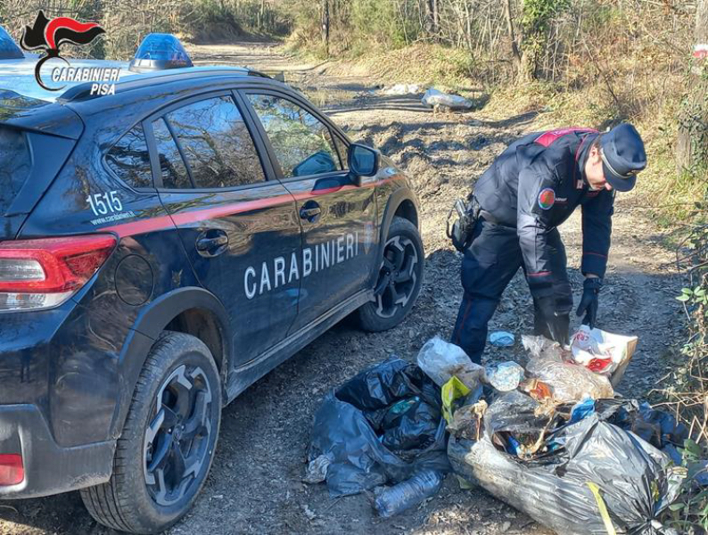 Controlli dei Carabinieri Forestali nel Pisano: Denunce e Sanzioni. A Castelfranco di Sotto Scoperto Abbandono di Rifiuti Edili.