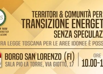 Convegno sulla Transizione Energetica Sostenibile senza Speculazione