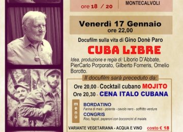 Esposizione su Gino Donè e Cena Cubana al Circolo La Perla