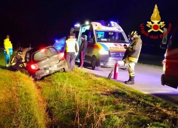 Incidente stradale notturno a Casciana Terme Lari