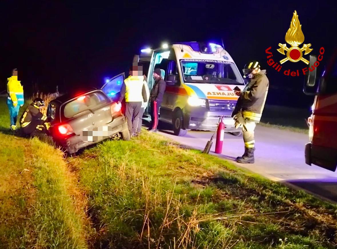 Incidente stradale notturno a Casciana Terme Lari