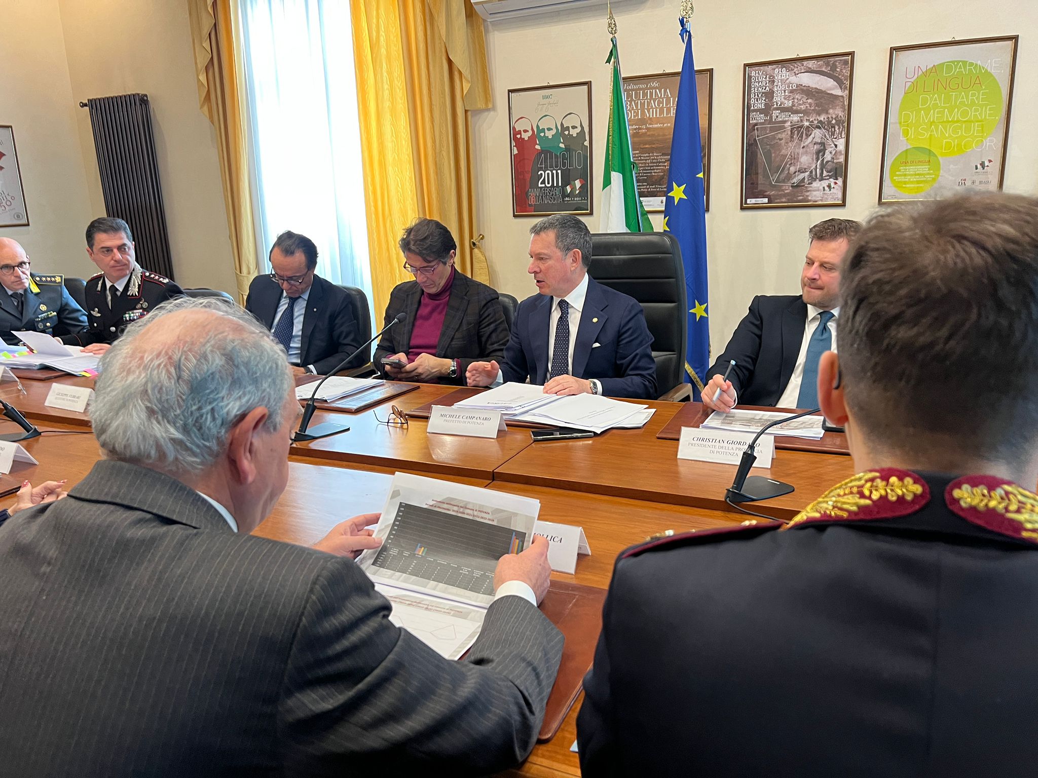 Potenza: la sicurezza urbana al centro dell'attenzione del comitato provinciale presso la prefettura