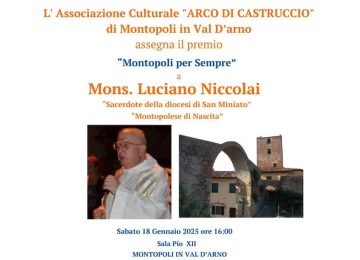 Premio 'Montopoli per Sempre' a Monsignor Luciano Nicolai