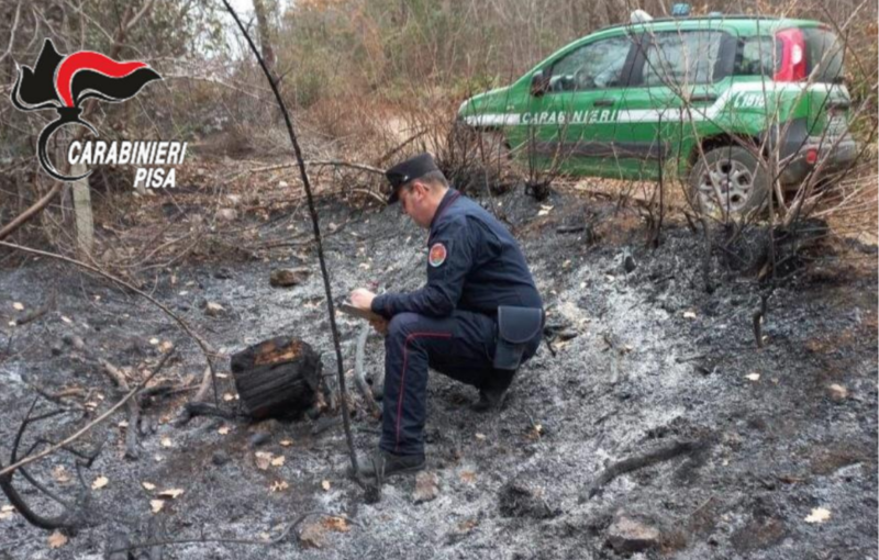 Accusato di aver provocato un incendio a Calci, denunciato un 58enne