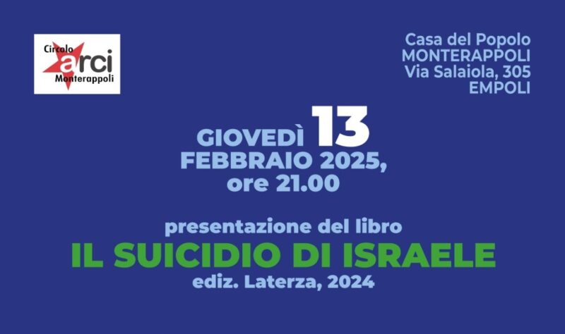 Anna Foa a Monterappoli presenta 'Il suicidio di Israele'