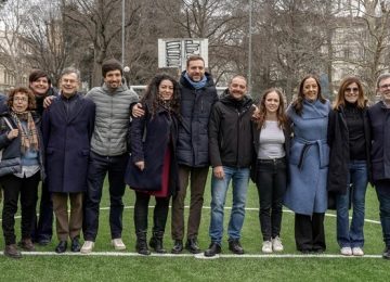 Piazza D'Azeglio: inaugurati i nuovi campi da calcetto e da basket al giardino