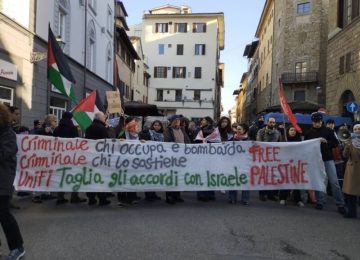 Protesta contro un evento della Tel Aviv University a Firenze