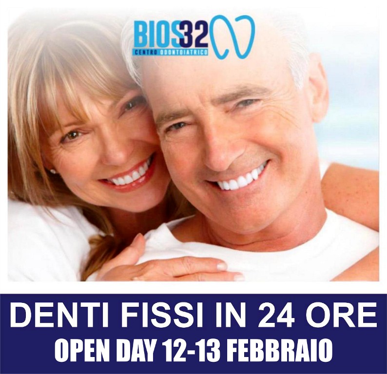 Ritornano il 12 e 13 febbraio gli open day con Bios32: denti fissi in 24 ore!