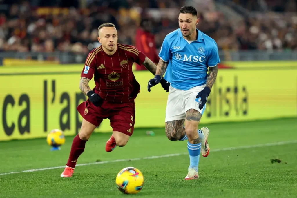 Roma-Napoli 1-1: Angelino pareggia nel recupero dopo il gol di Spinazzola - Agenzia Italpress