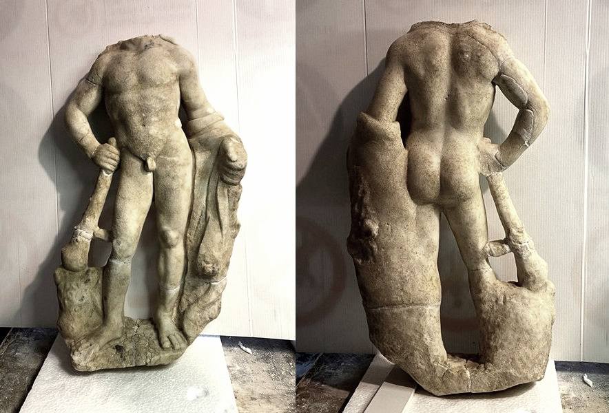 Scoperta straordinaria a Montaione: rinvenuta una statua di Ercole in marmo bianco