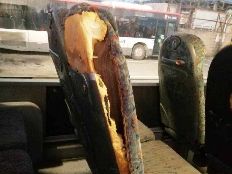 Vandalismo su un bus della tratta Pontedera-San Miniato