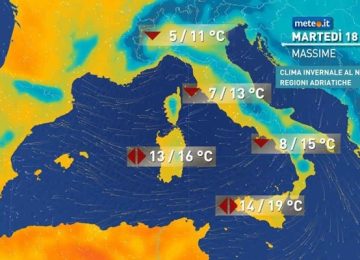 Colpo di coda dell'inverno prima del ritorno di temperature più miti e piogge.
