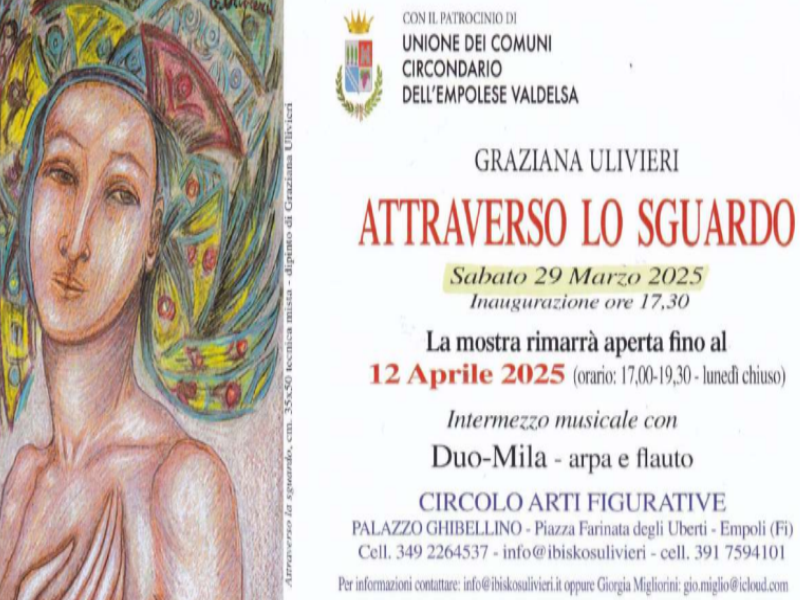 Empoli, inaugurazione della mostra 'Attraverso lo Sguardo' di Graziana Ulivieri