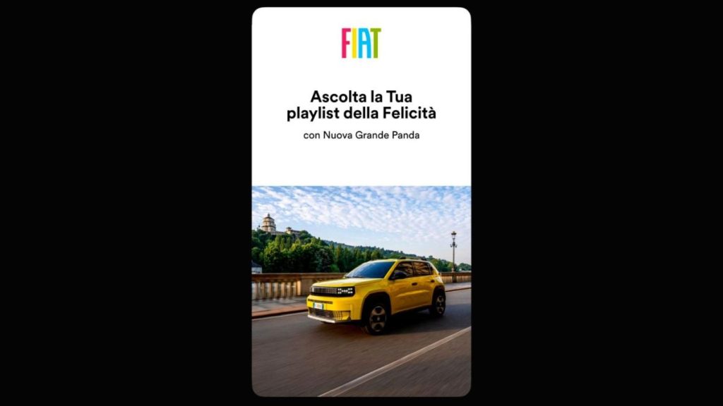 Fiat Grande Panda collabora con Spotify per creare la playlist della felicità
