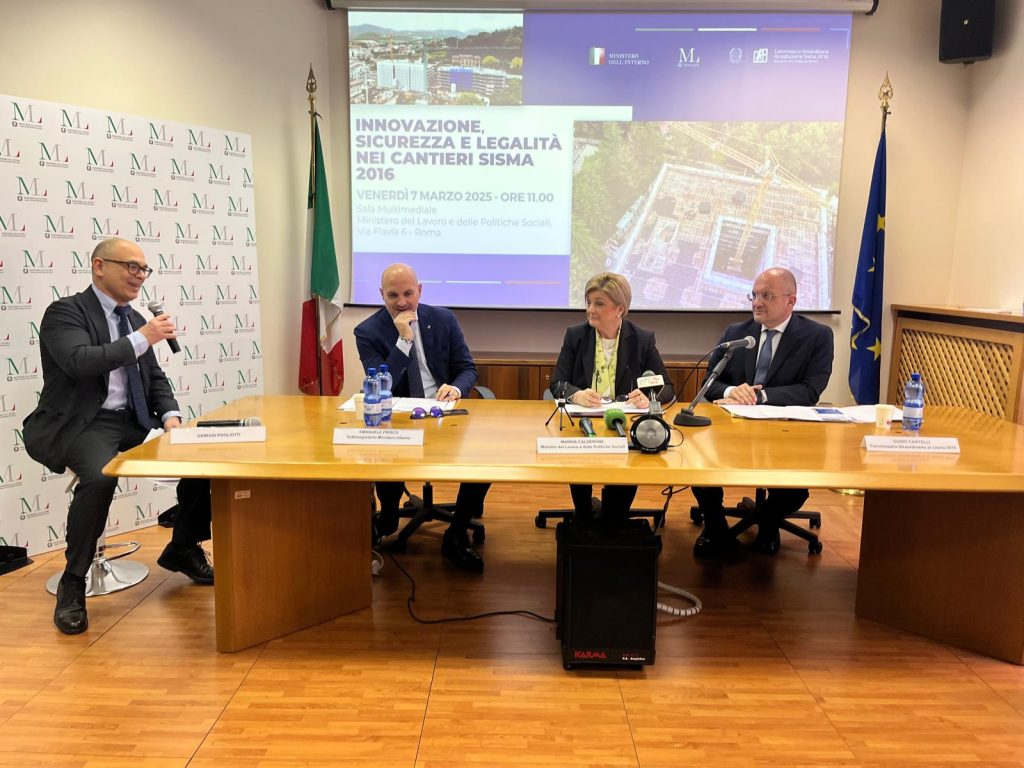 Maggiore sicurezza e legalità per i cantieri della ricostruzione post-terremoto 2016.