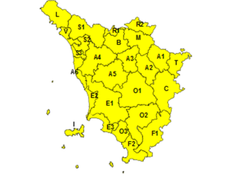 Allerta meteo gialla per vento forte su tutta la Toscana
