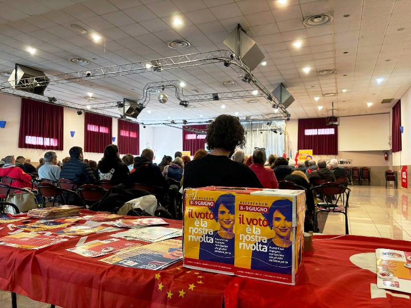 Cgil Empolese-Valdelsa: in 300 presenti all’attivo di zona per inaugurare la campagna referendaria dei 5 Sì