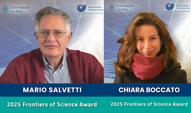 Docenti del Dipartimento di Matematica dell'UniPi vincono il Frontiers of Science Award