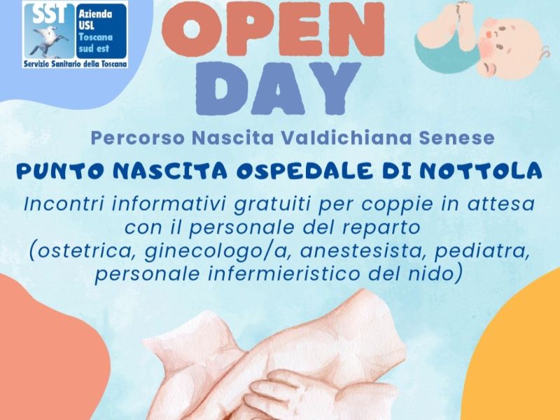 Ospedale di Nottola: il 30 aprile si tiene il primo open day del Punto Nascita