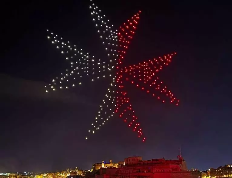 In Malta debutta il primo spettacolo di droni pirotecnici in Europa