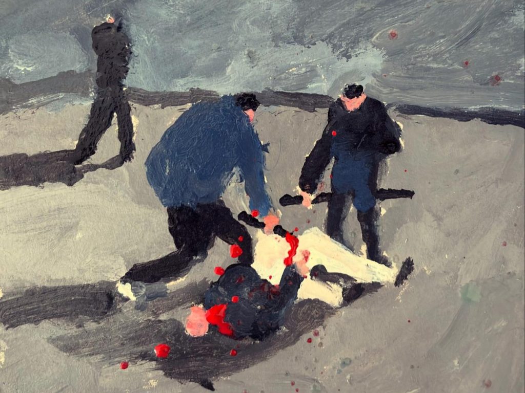 La violenta rissa alla stazione di Pontedera si trasforma in un dipinto