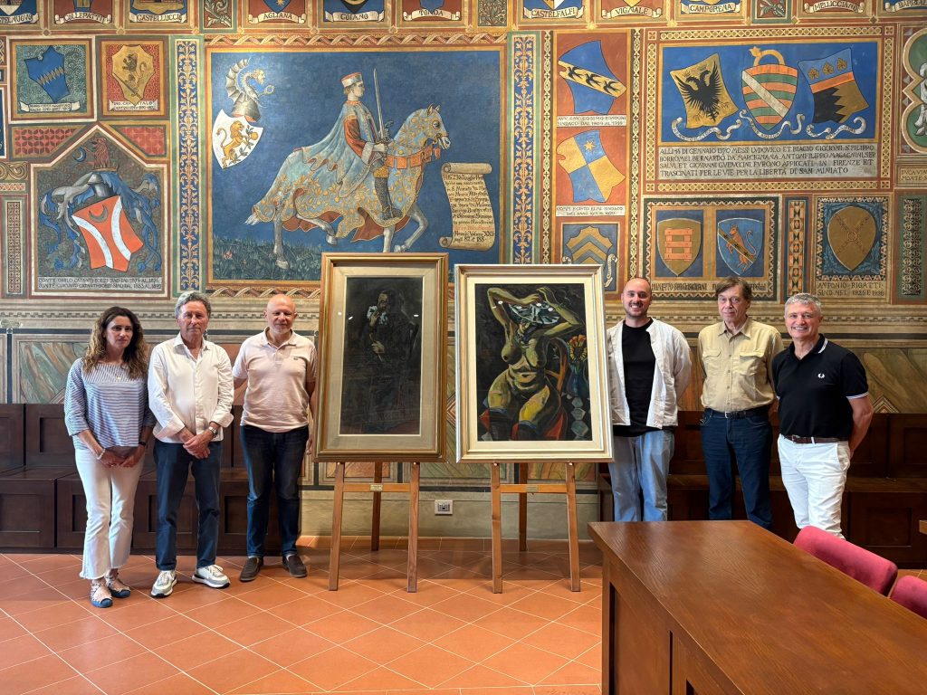 Donazione di opere di Dilvo Lotti da parte di Giuliano Novelli a San Miniato