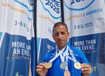 Medaglie di bronzo per Gianni Ragusa agli ottavi dei Giochi Mondiali Sportivi in Grecia