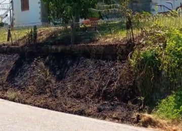 Fiamme vicino a un'abitazione: residenti richiedono maggiore manutenzione e sicurezza