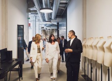 Il Ministro dell'Università e della Ricerca, Anna Maria Bernini, visita il Manifattura Campus di Polimoda a Firenze.