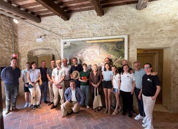 La famiglia reale dei Paesi Bassi in visita al Museo archeologico di Monteriggioni