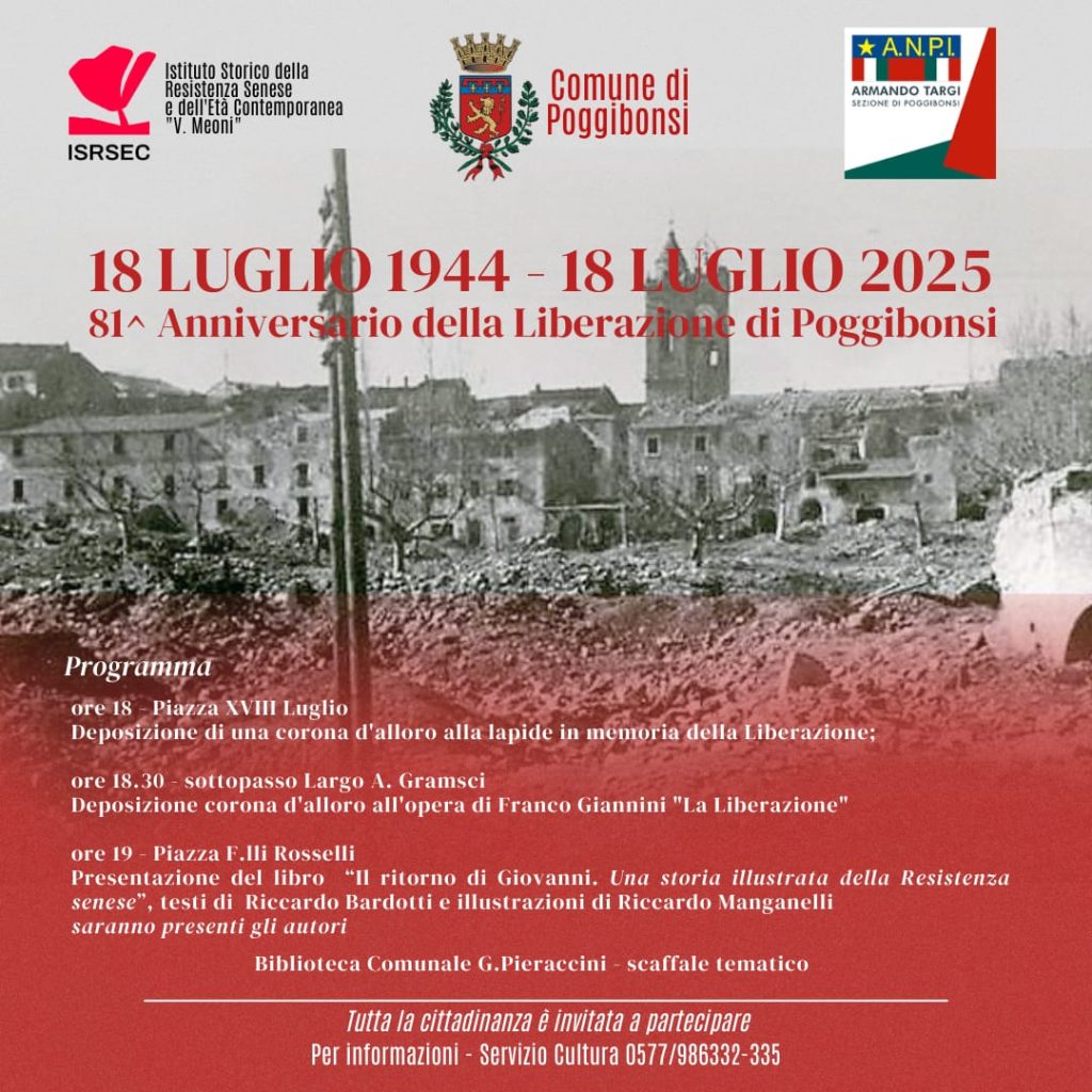Poggibonsi celebra l'81° anniversario della Liberazione dal nazifascismo
