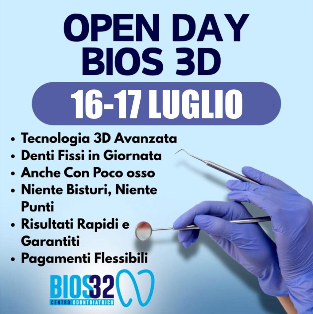 Tornano il 16 e 17 luglio gli open day di Bios32: denti fissi in 24 ore!