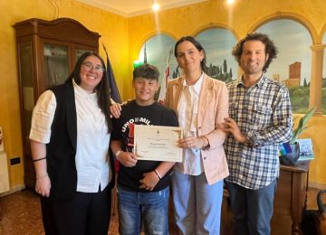 Biagio, 12 anni di Montopoli al Rockin'1000 di Cesena