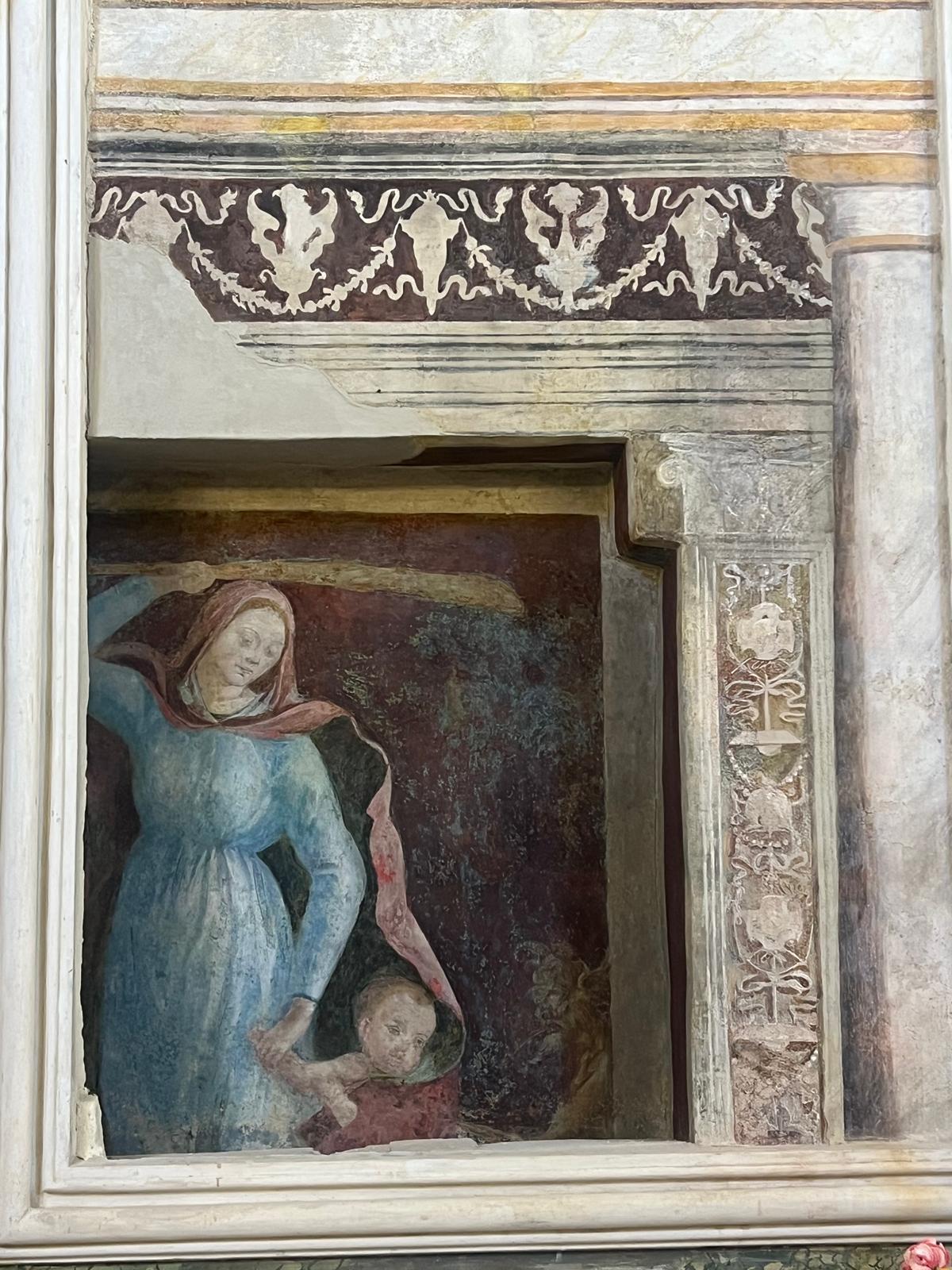 Ritrovato un affresco del 'misterioso' Maestro del tondo Lathrop a Lucca