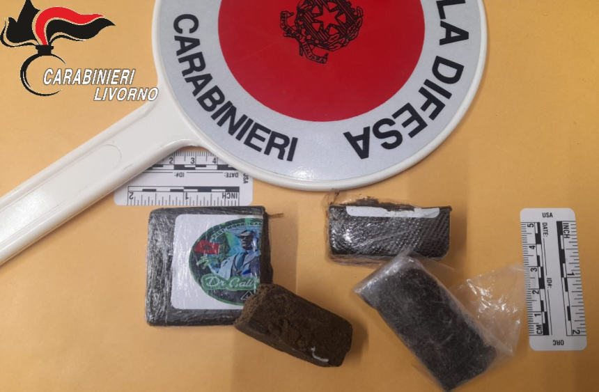 Sbarca all'Elba con 102 grammi di hashish: denunciato un giovane di 19 anni