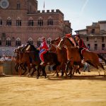 rewrite this title Palio di Siena, i cavalli ammessi alla Trattain Italian
