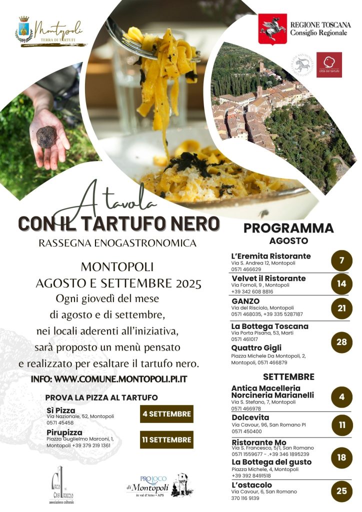 A Tavola con il Tartufo Nero: Prosegue a Settembre la Rassegna di Montopoli