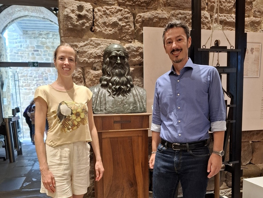 Carolina Kostner in visita a Vinci: tappa al Museo Leonardiano