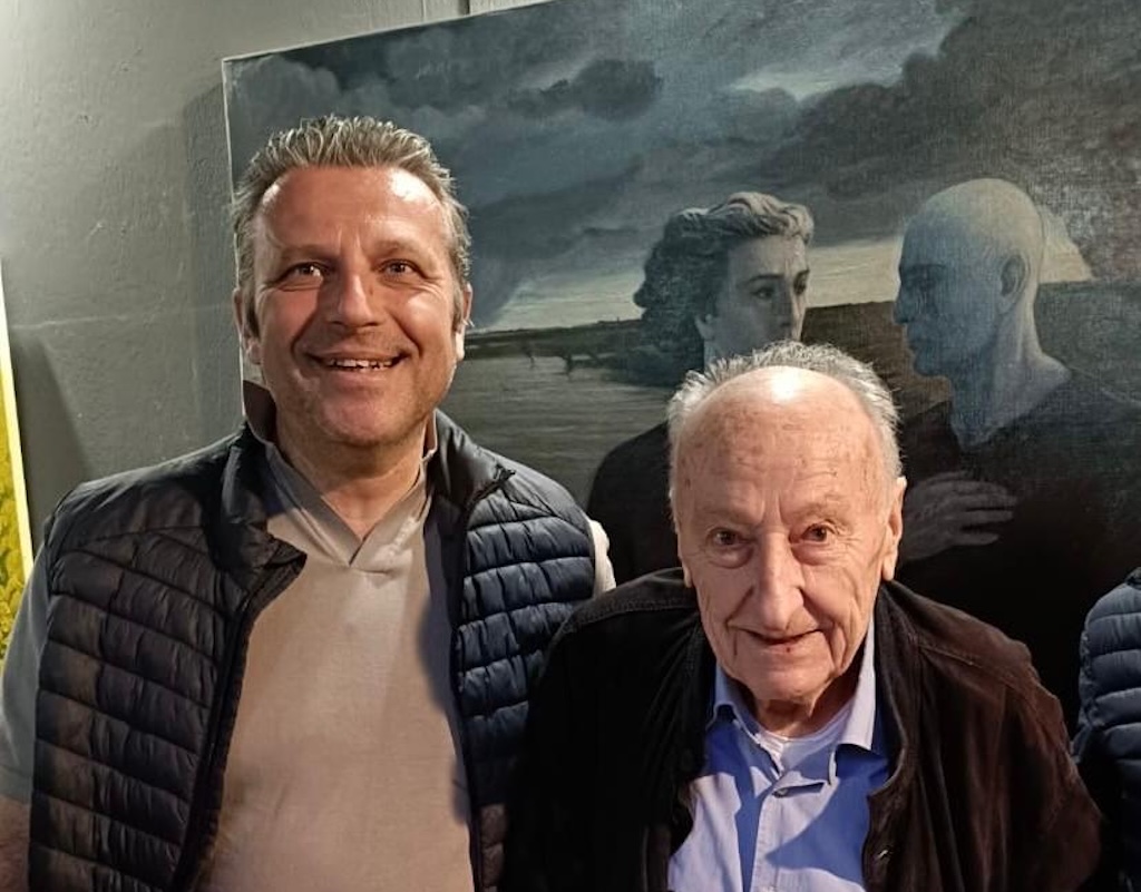 Cerimonia di premiazione del premio Santa Croce al pittore Lambertucci