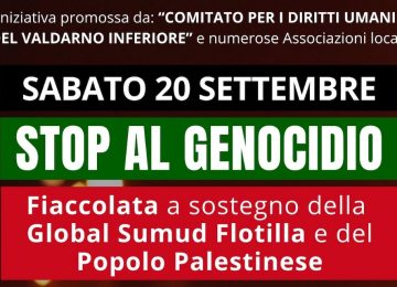"Fermiamo il genocidio": fiaccolata per la pace a Fucecchio