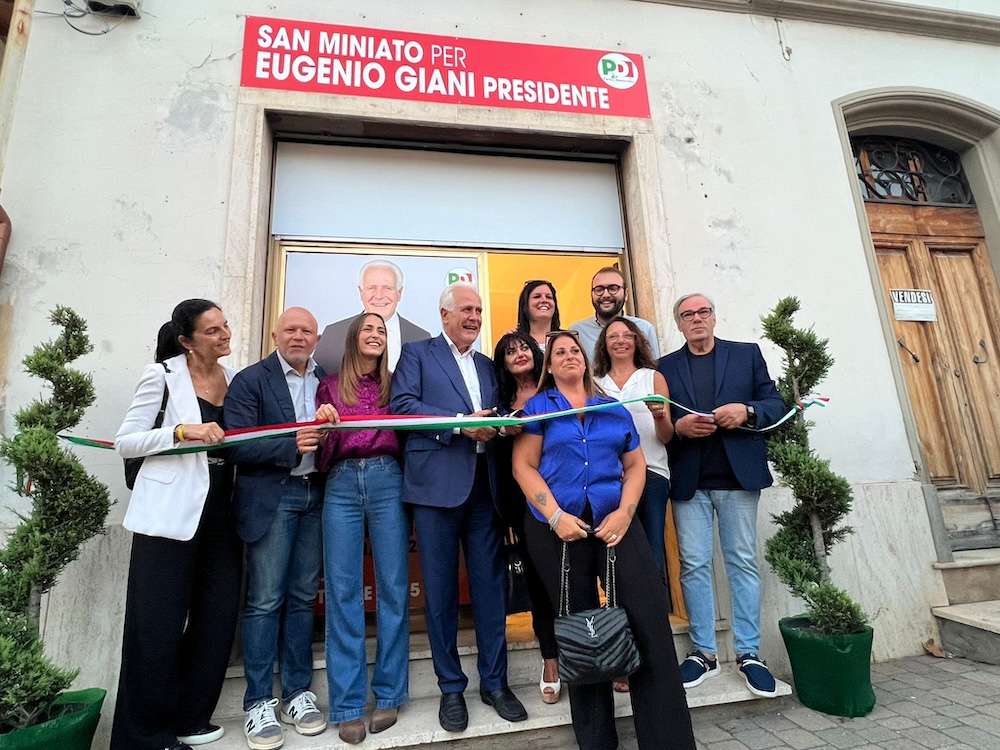 Inaugurato a San Miniato il primo comitato elettorale di Eugenio Giani: 'Qui affondano le mie radici'