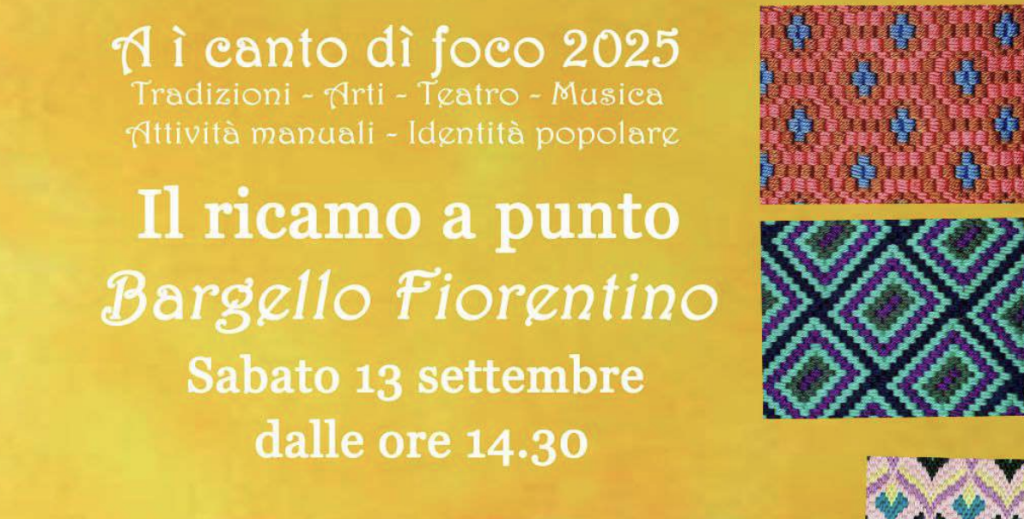 Lezione di ricamo a punto Bargello Fiorentino su Apparit.
