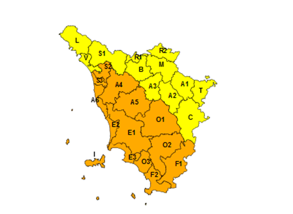 Maltempo: allerta arancione per la costa e la Toscana occidentale