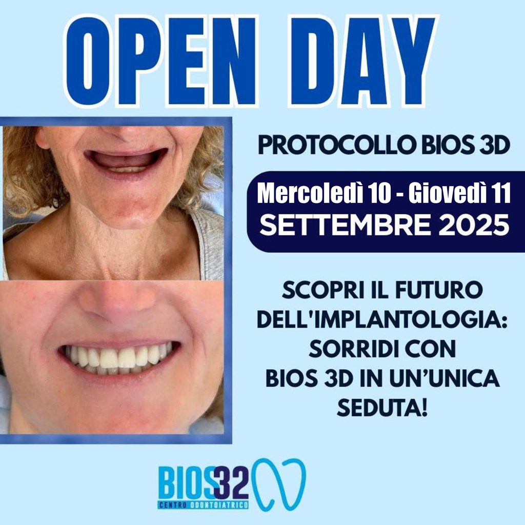Tornano il 10 e 11 settembre gli open days di Bios32: denti fissi in 24 ore!
