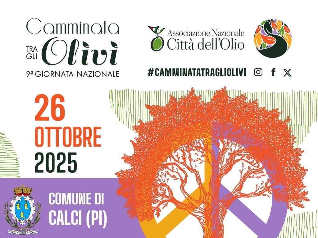 IX edizione della 'Camminata tra gli Olivi' a Calci: una giornata dedicata a degustazioni e iniziative per la pace
