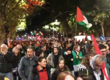 Manifestazioni a favore della Palestina a Pisa, Firenze, Livorno e Siena dopo l'attacco della Global Sumud Flotilla