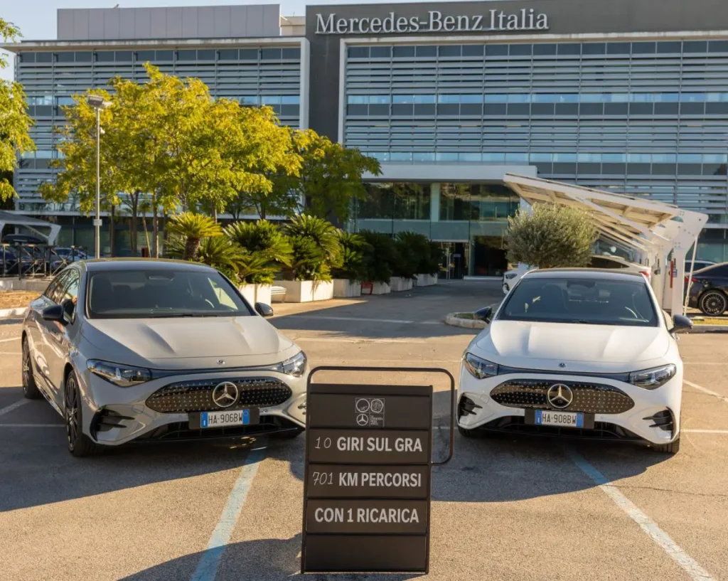 Mercedes-Benz CLA 205+: oltre 700 km con un pieno di energia sul GRA di Roma
