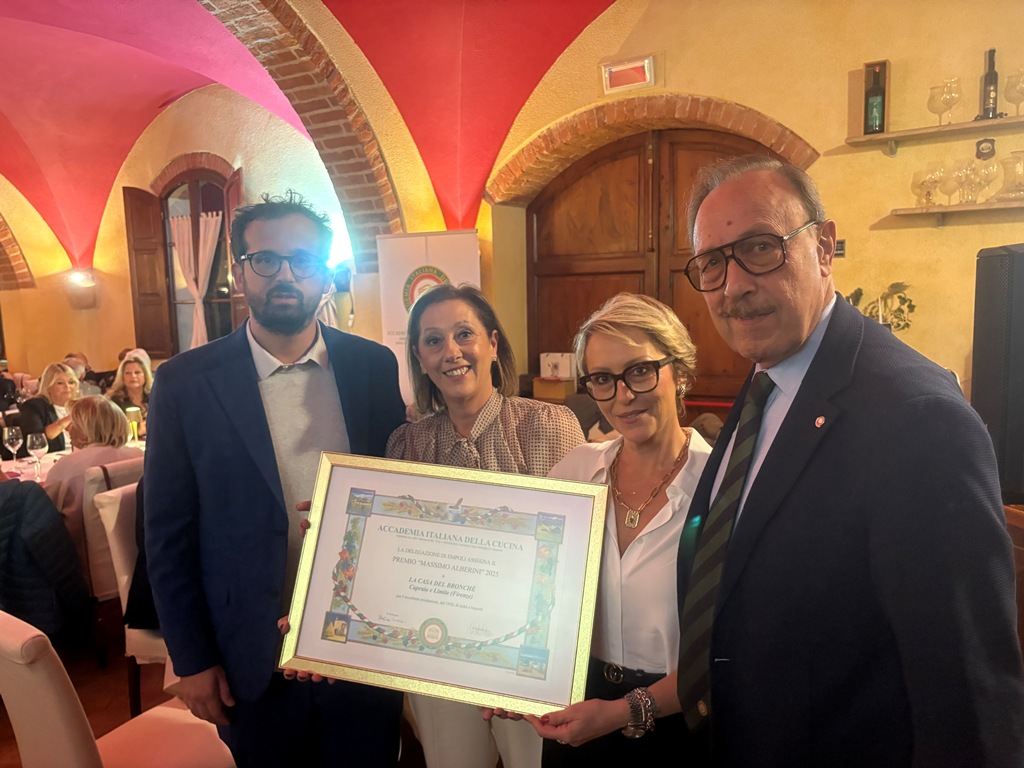 Premio Massimo Alberini 2025: La Casa del Bronchè di Limite riconosciuta dall’Accademia Italiana della Cucina