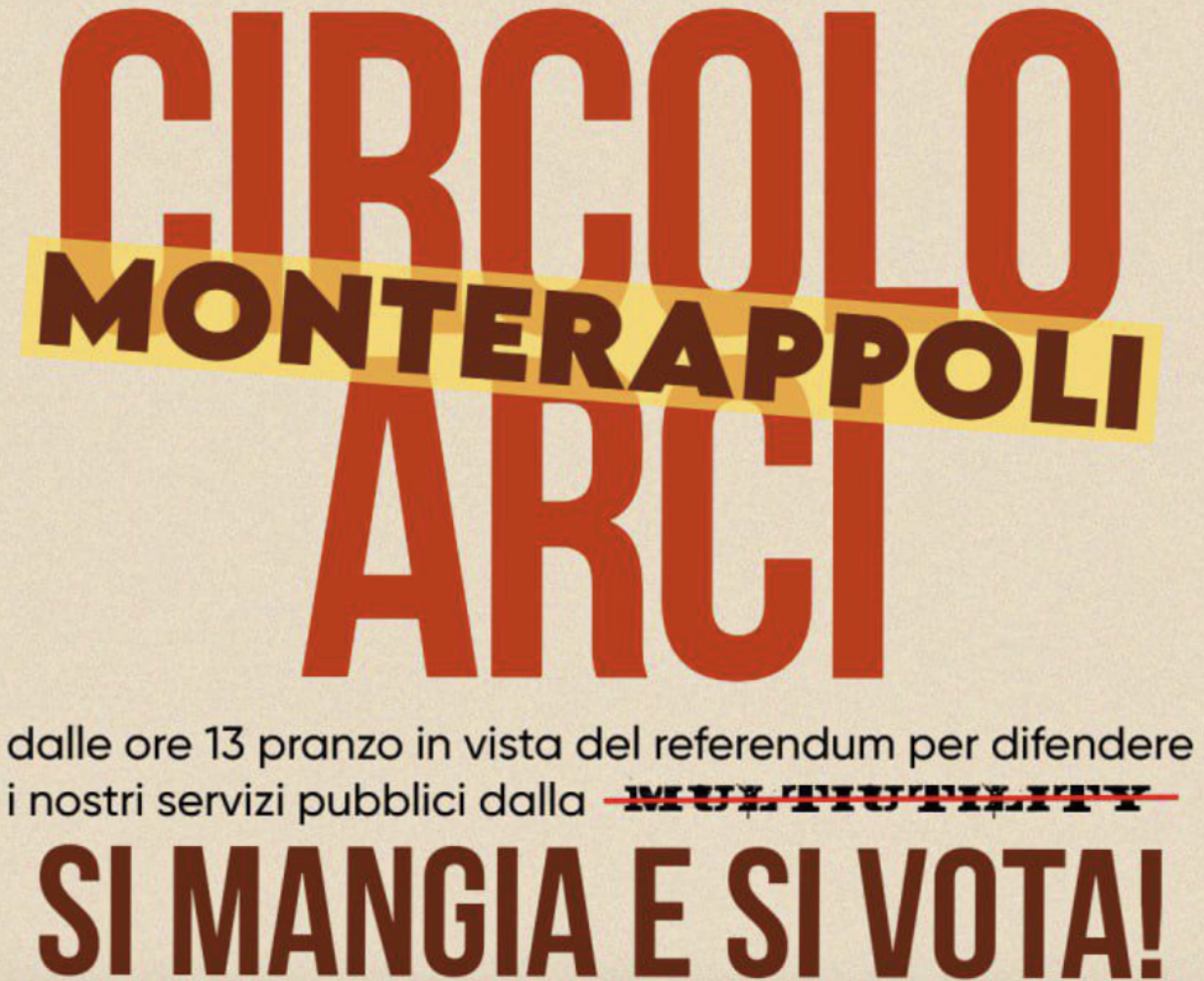 Referendum, Empoli antifascista: "Votare Sì per proteggere i servizi pubblici locali"